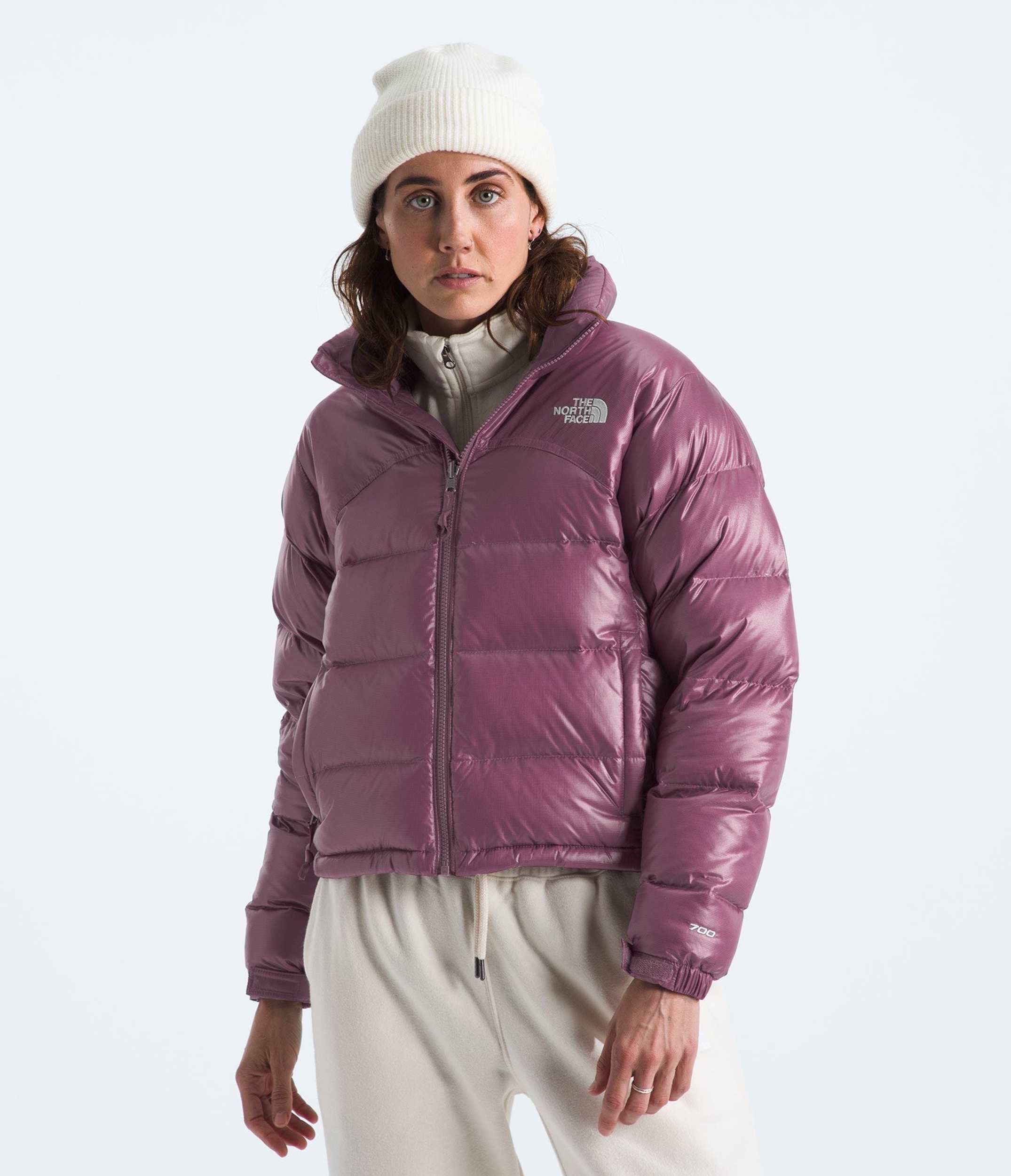 Womens 2000 Retro Nuptse Jacket TNF Midnight Mauve Main