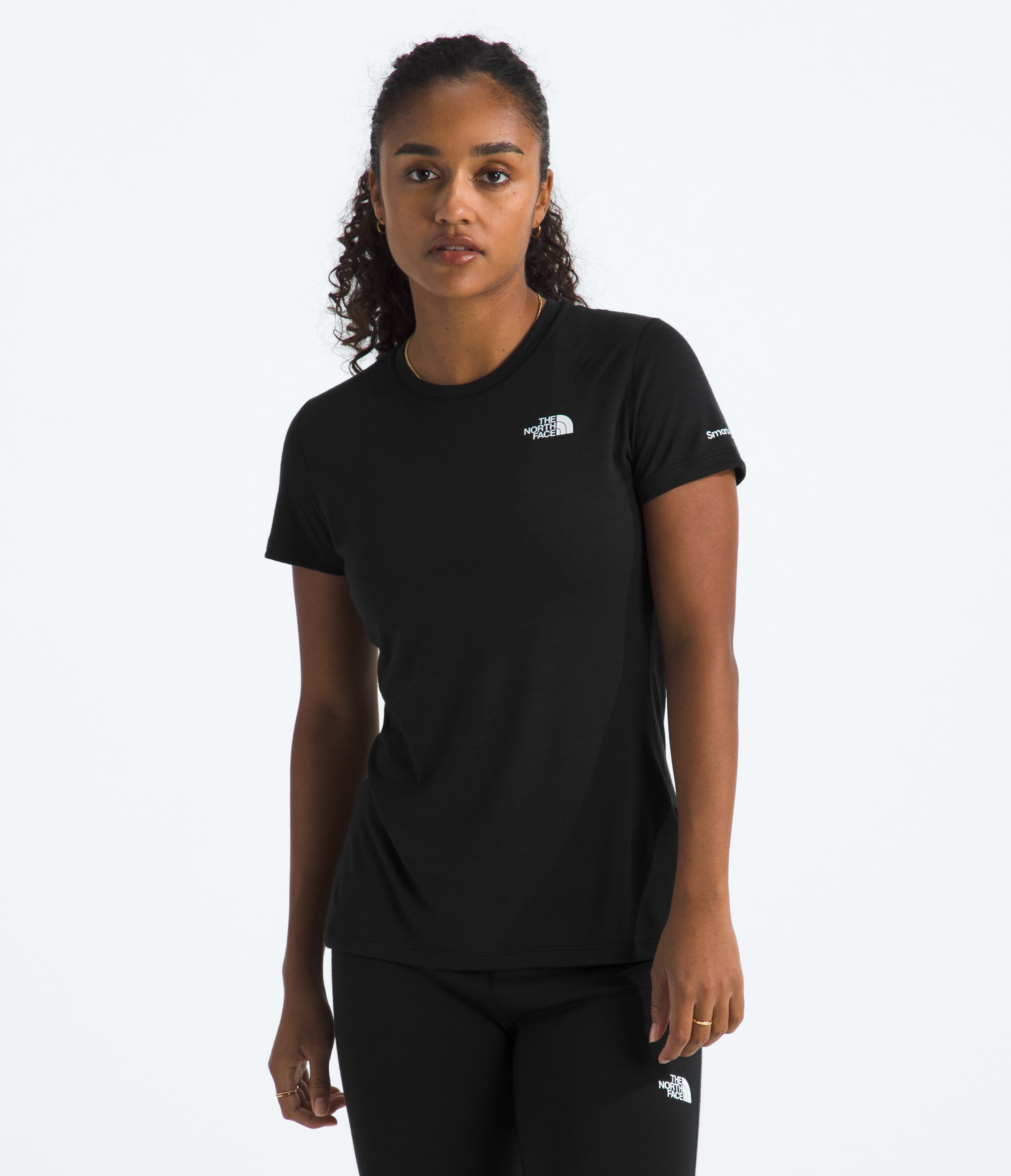 TNF X Smartwool Womens Merino Blend 150 ShortSleeve Crew TNF Black Main