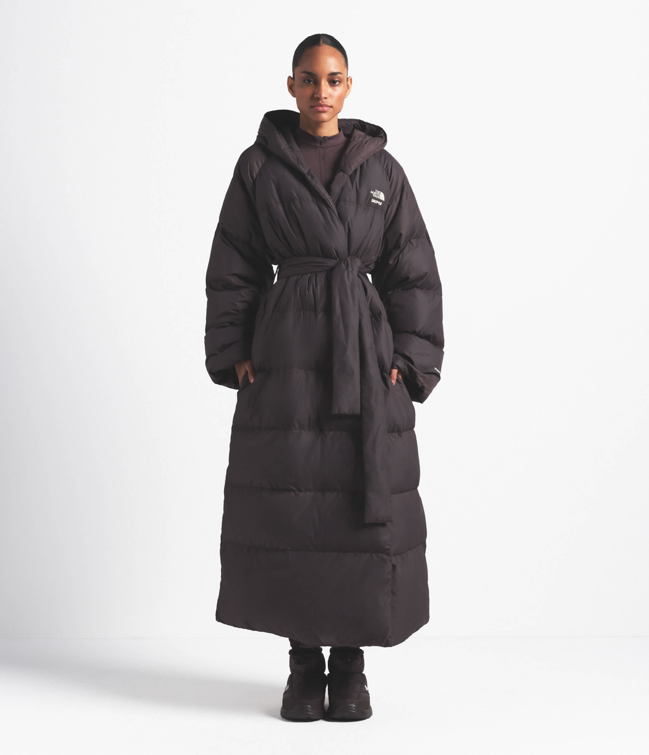 The North Face X SKIMS Women's Nuptse Wrap Parka | The North Face