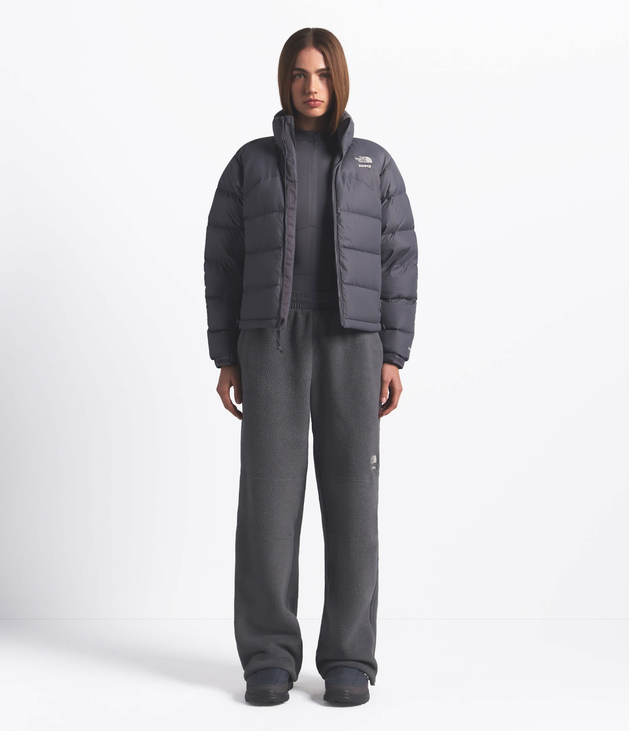 Pantalon  jambe droite en molleton Denali 1995 The North Face x SKIMS TNF Gris acier Sk HERO2