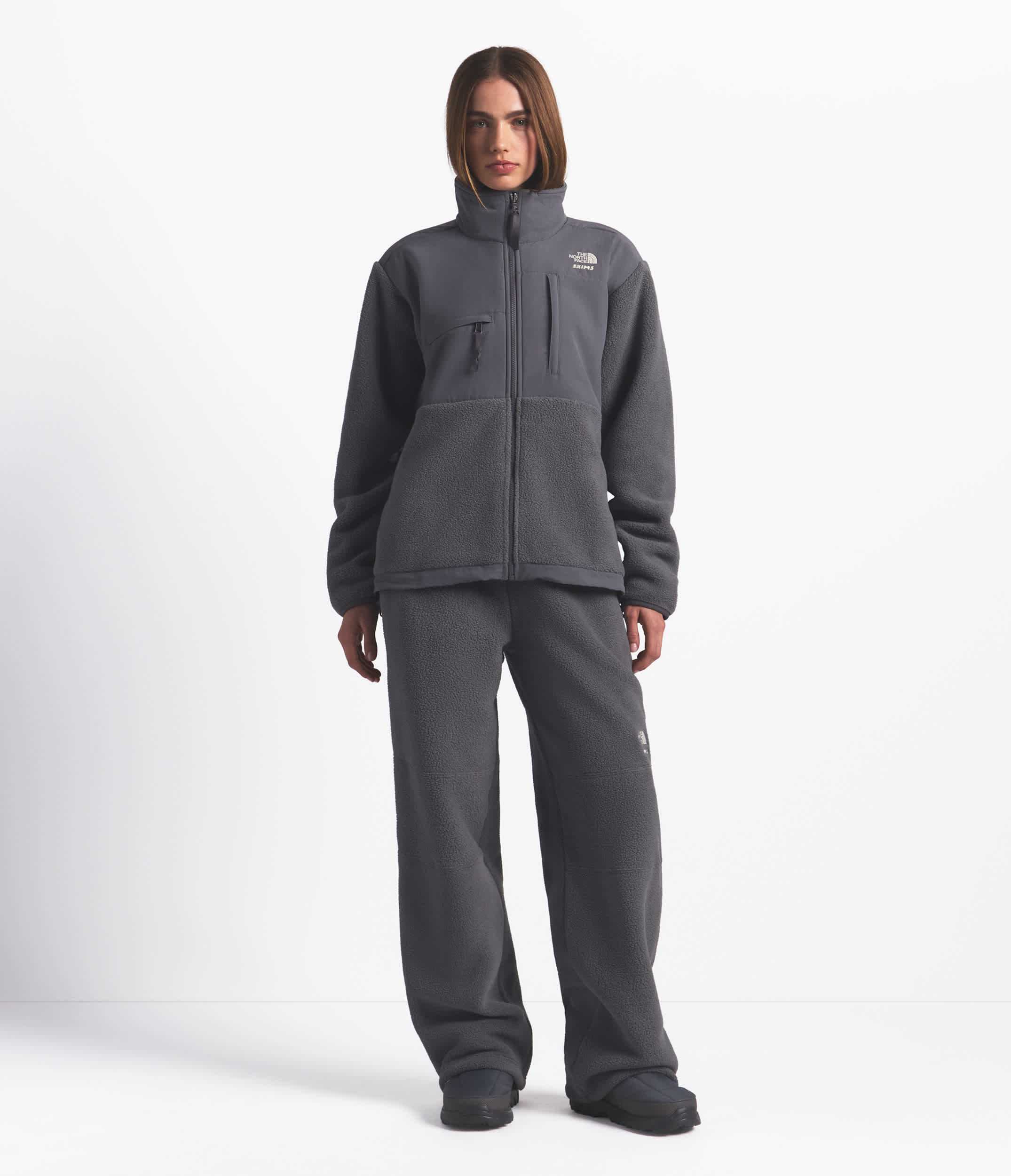 Manteau en molleton Denali 1995 The North Face x SKIMS TNF Gris acier Sk HERO2