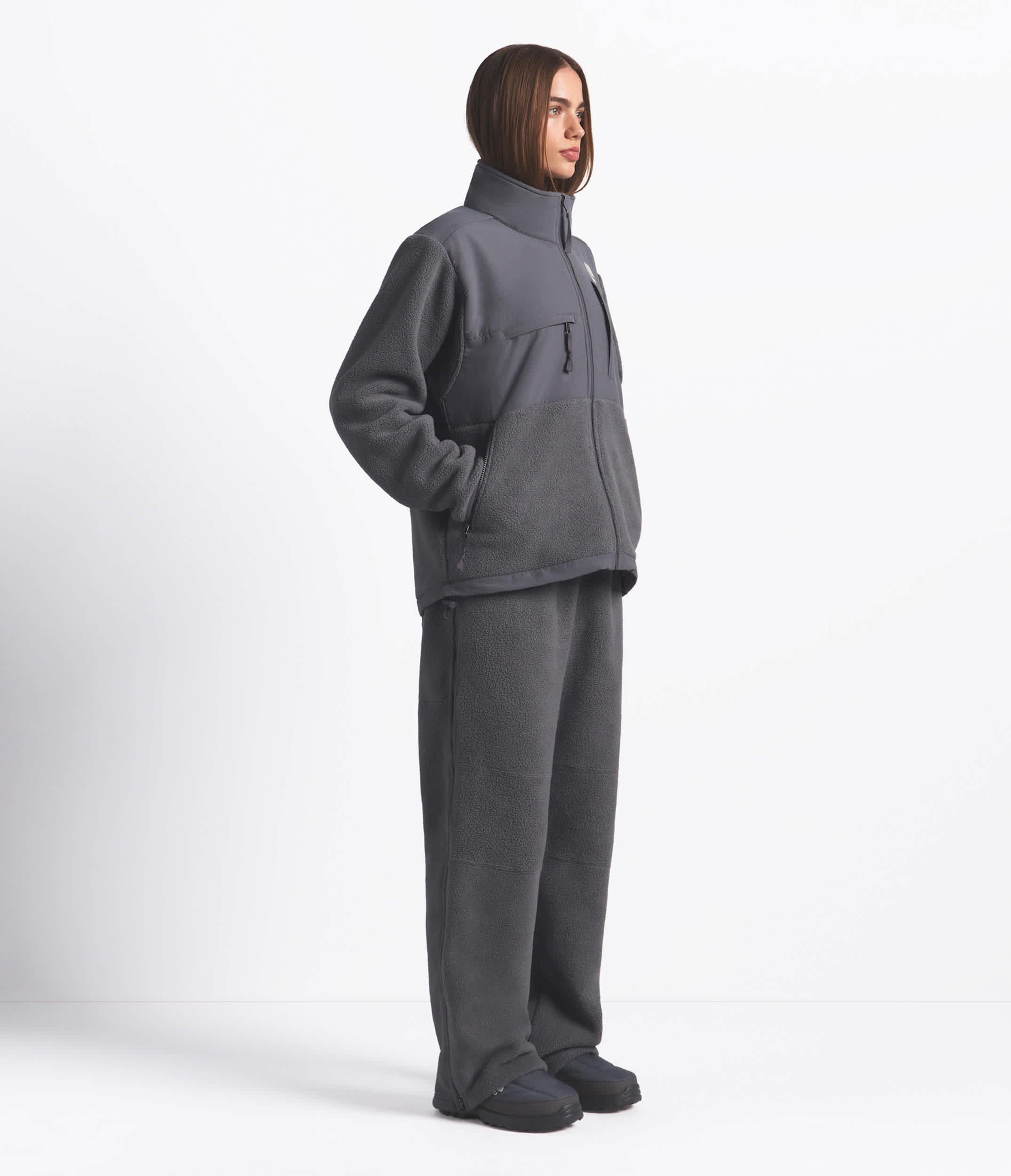 Manteau en molleton Denali 1995 The North Face x SKIMS TNF Gris acier Sk MODEL34