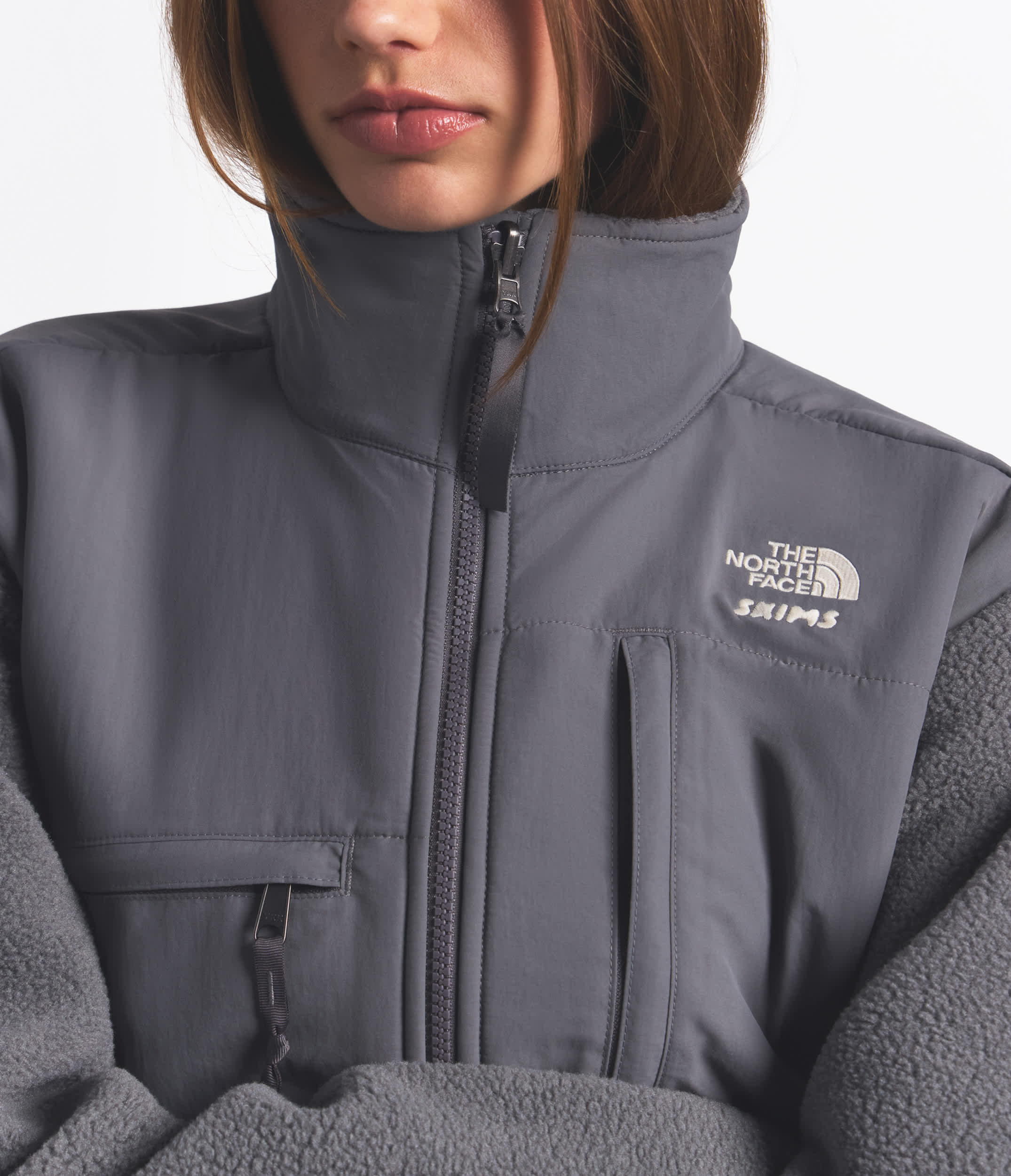 Manteau en molleton Denali 1995 The North Face x SKIMS TNF Gris acier Sk HERO3