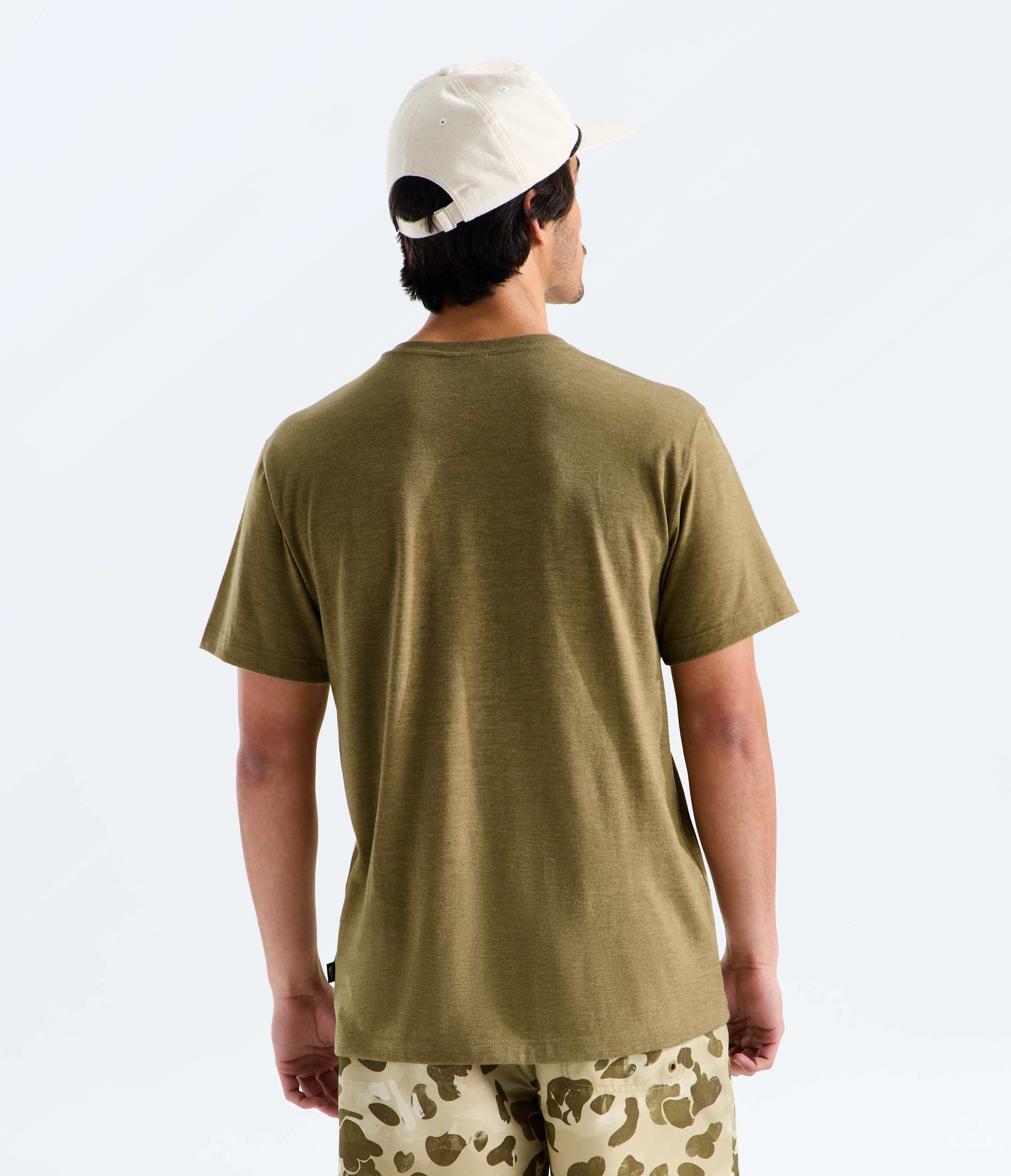 Mens TriBlend ShortSleeve Henley TNF BACK