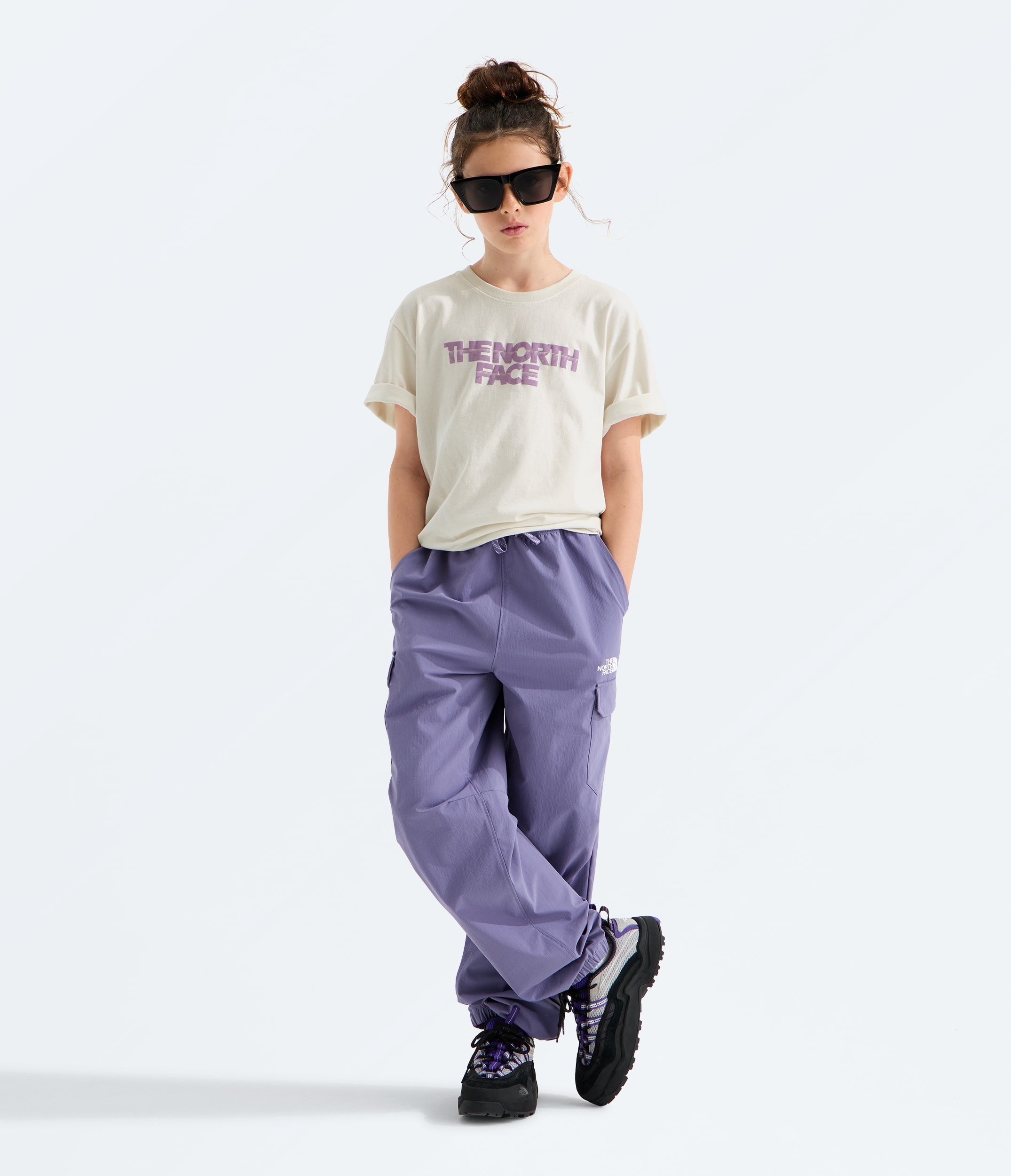 Boys  Girls Girls Chalbi Relaxed ShortSleeve TeeGraphic TNF HERO2