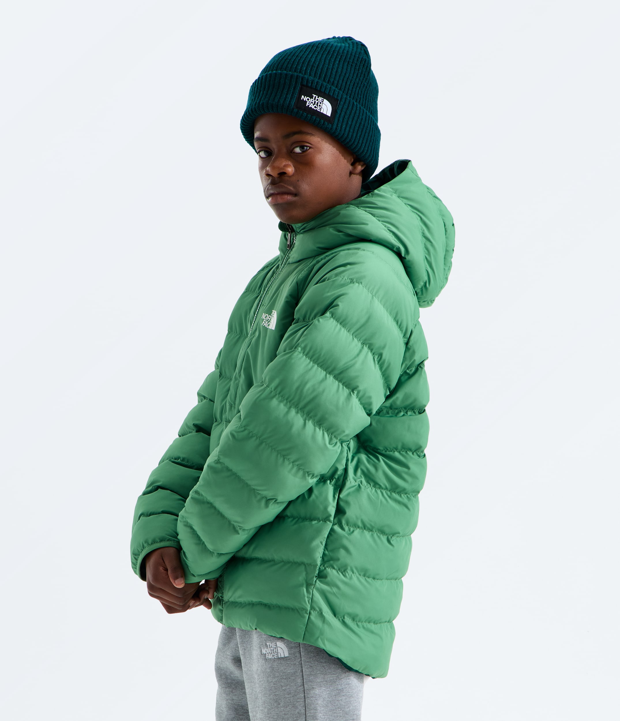 Boys Reversible Perrito Hooded Jacket TNF MODEL34