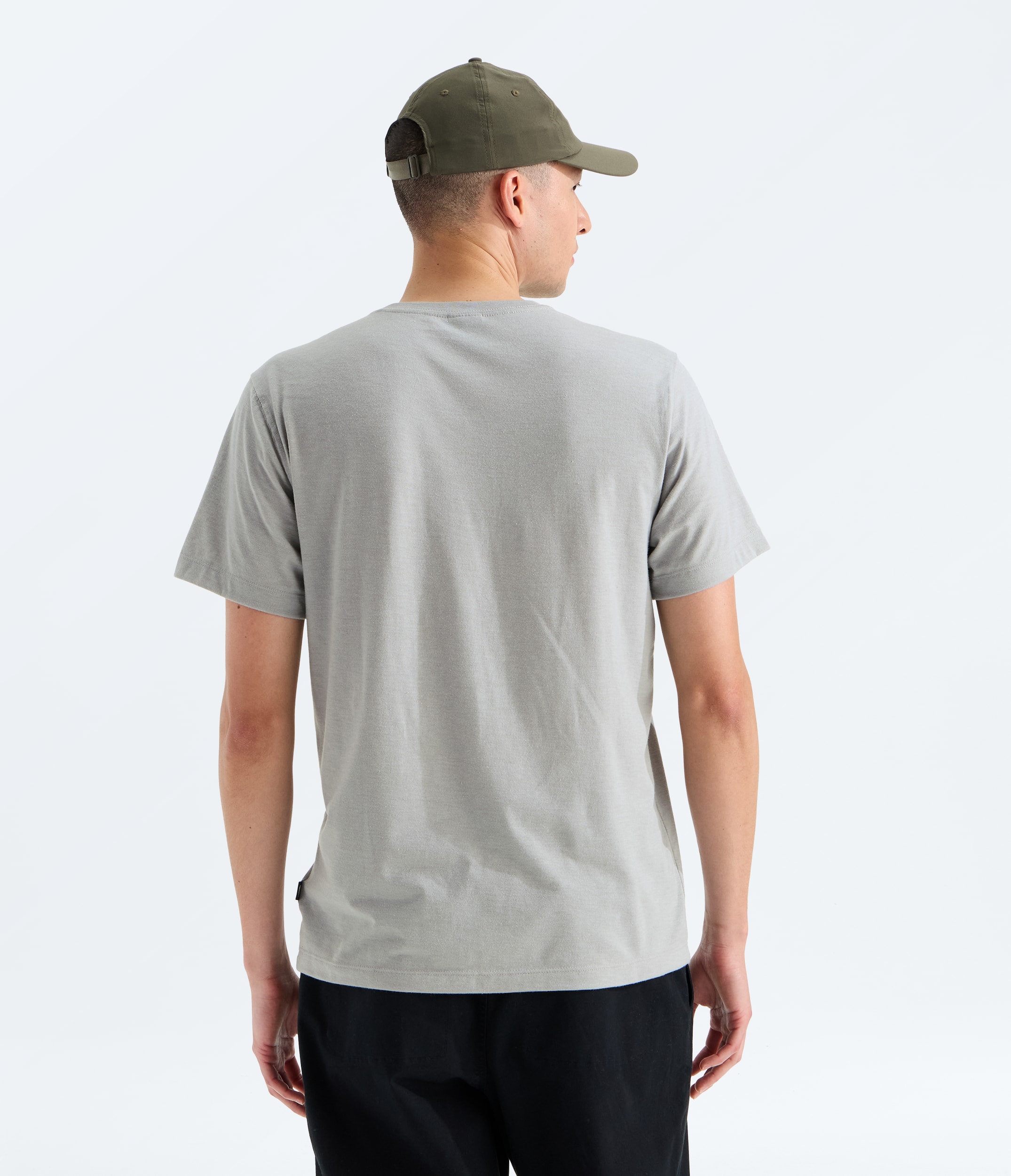 Mens TriBlend ShortSleeve Henley TNF BACK