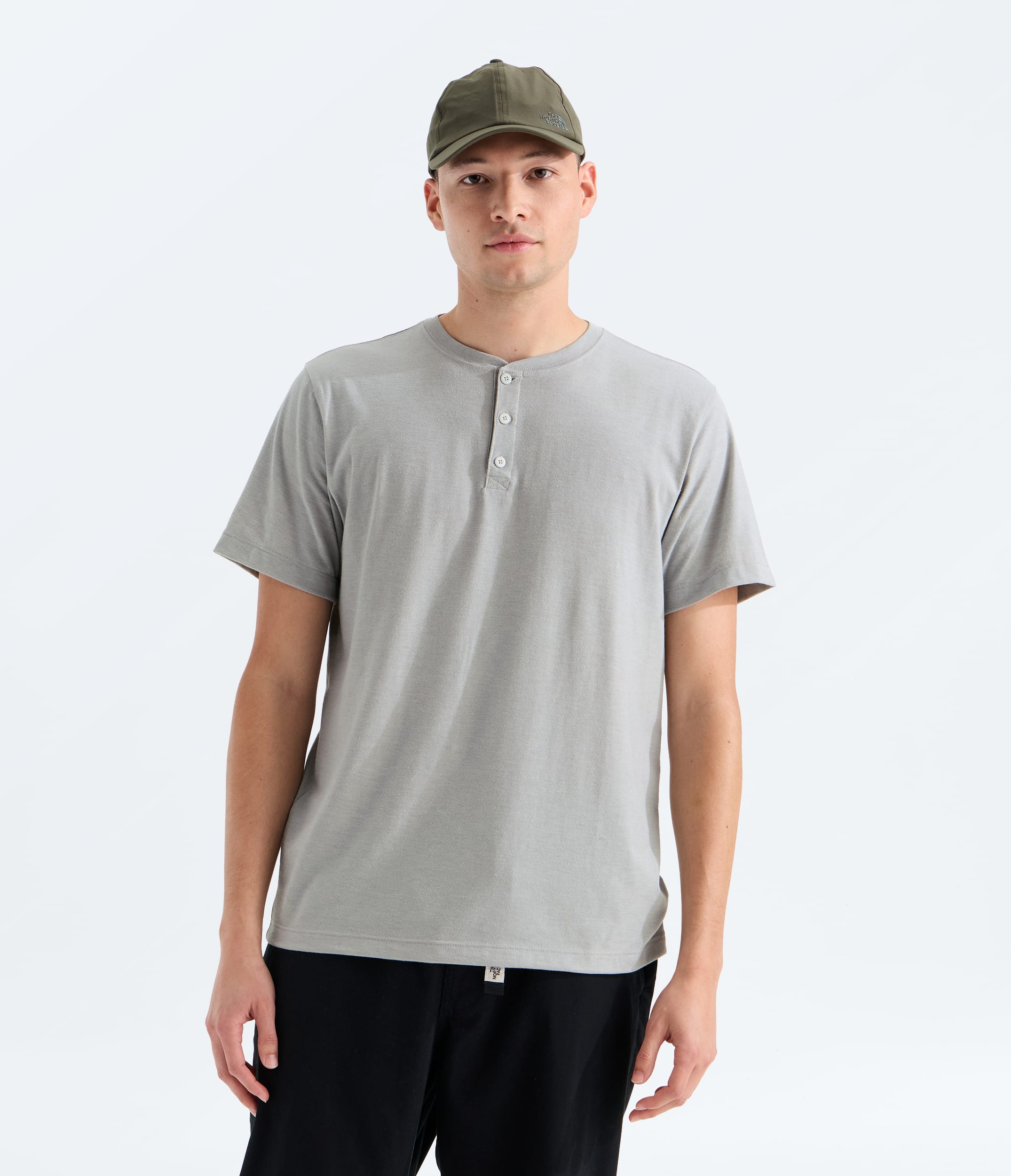 Mens TriBlend ShortSleeve Henley TNF HERO