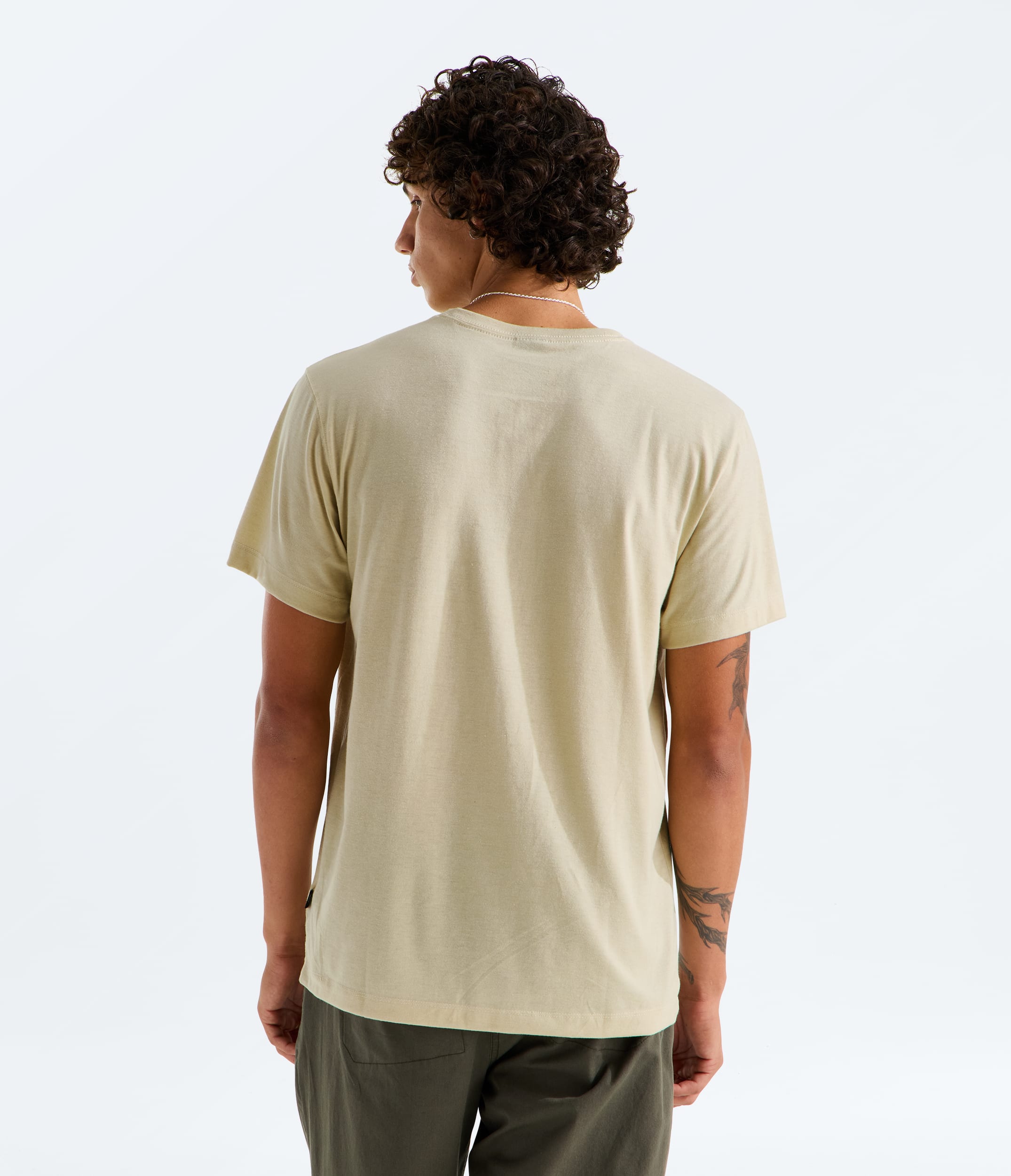Mens TriBlend ShortSleeve Henley TNF BACK