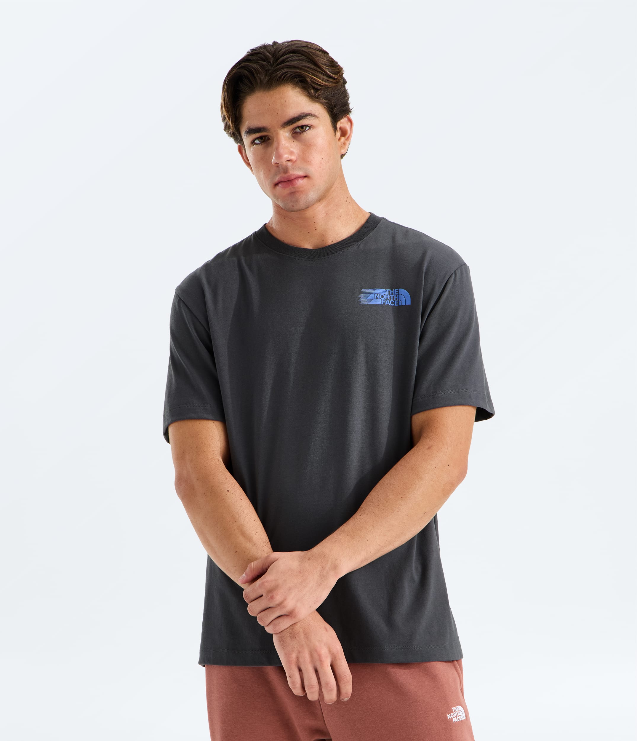 Mens Retro Trail Relaxed ShortSleeve TeeGraphic TNF BACK