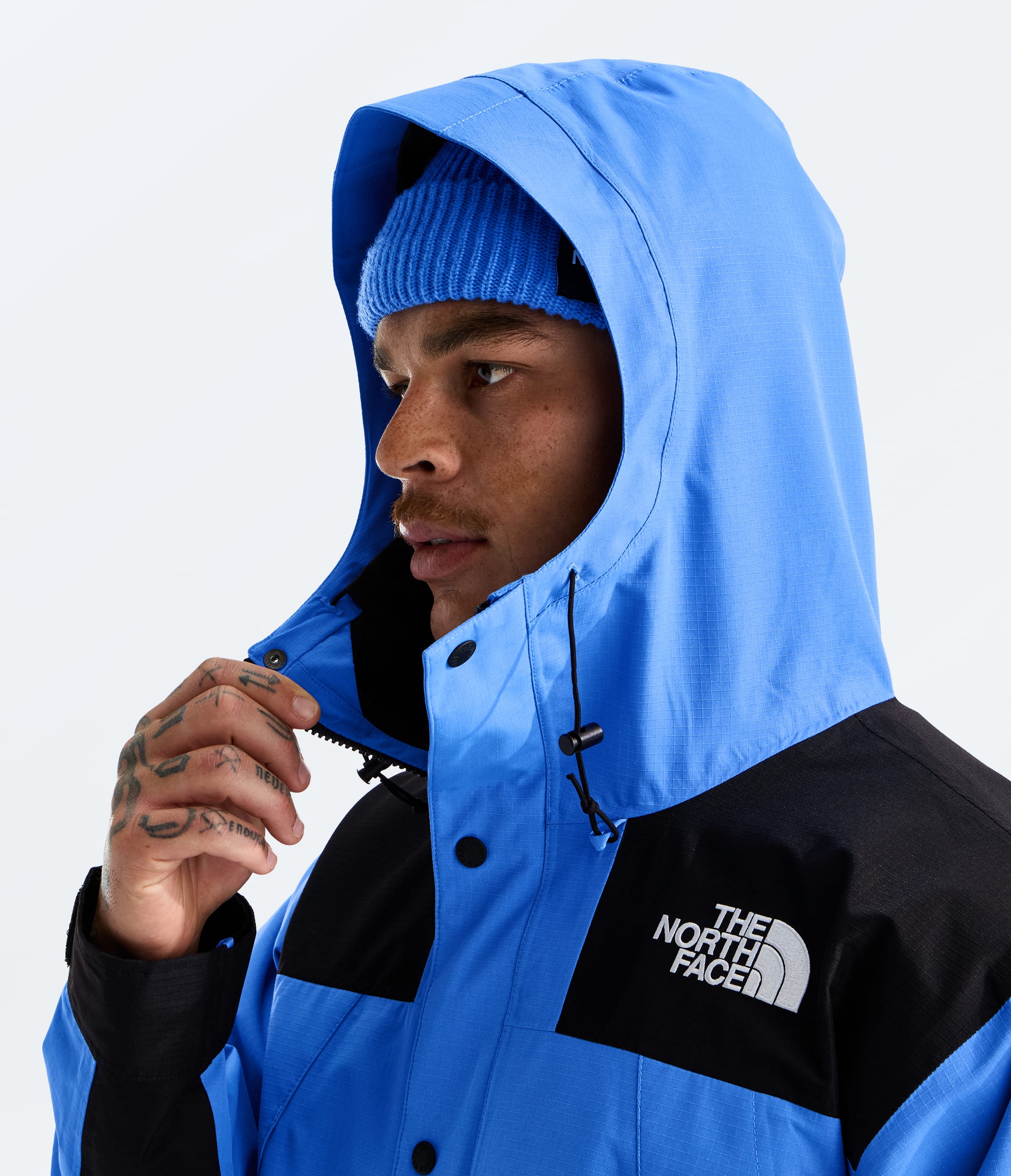 Mens DRYVENT Mono Mountain Jacket TNF MODELHOOD2