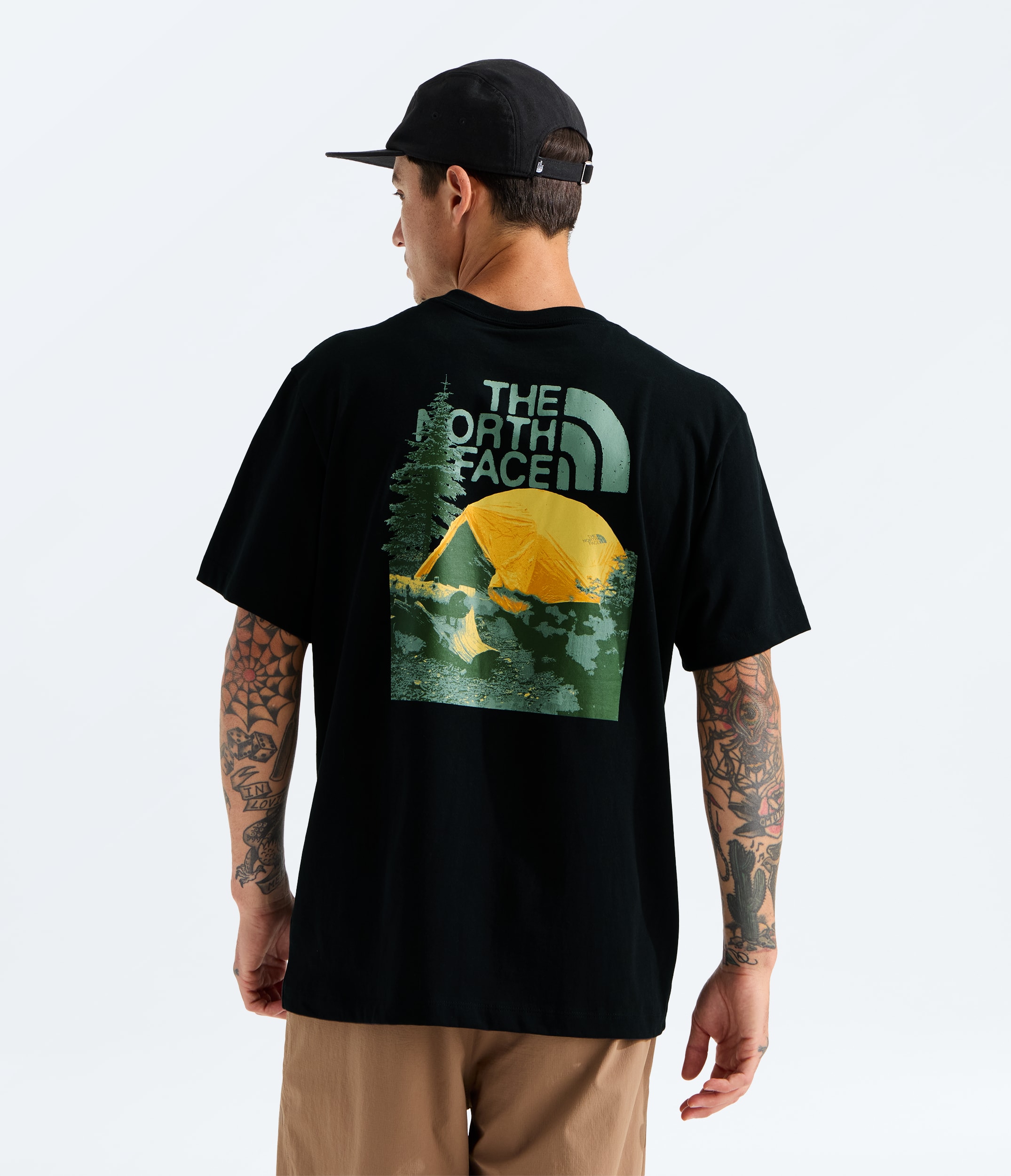 Mens Pitch A Tent Relaxed ShortSleeve Tee TNF Main