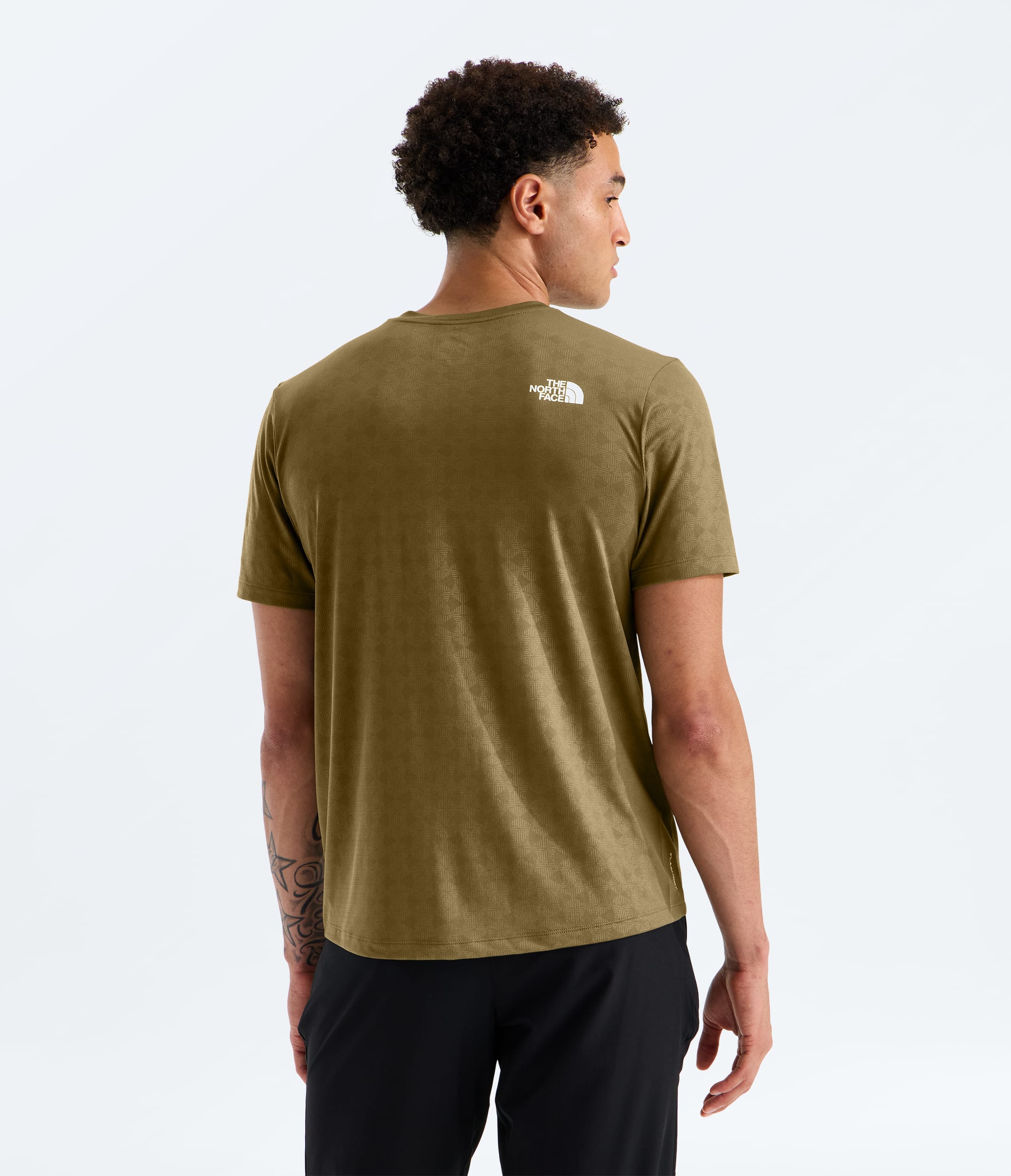 Mens 247 Pentadome Embossed Reg ShortSleeve Tee TNF BACK