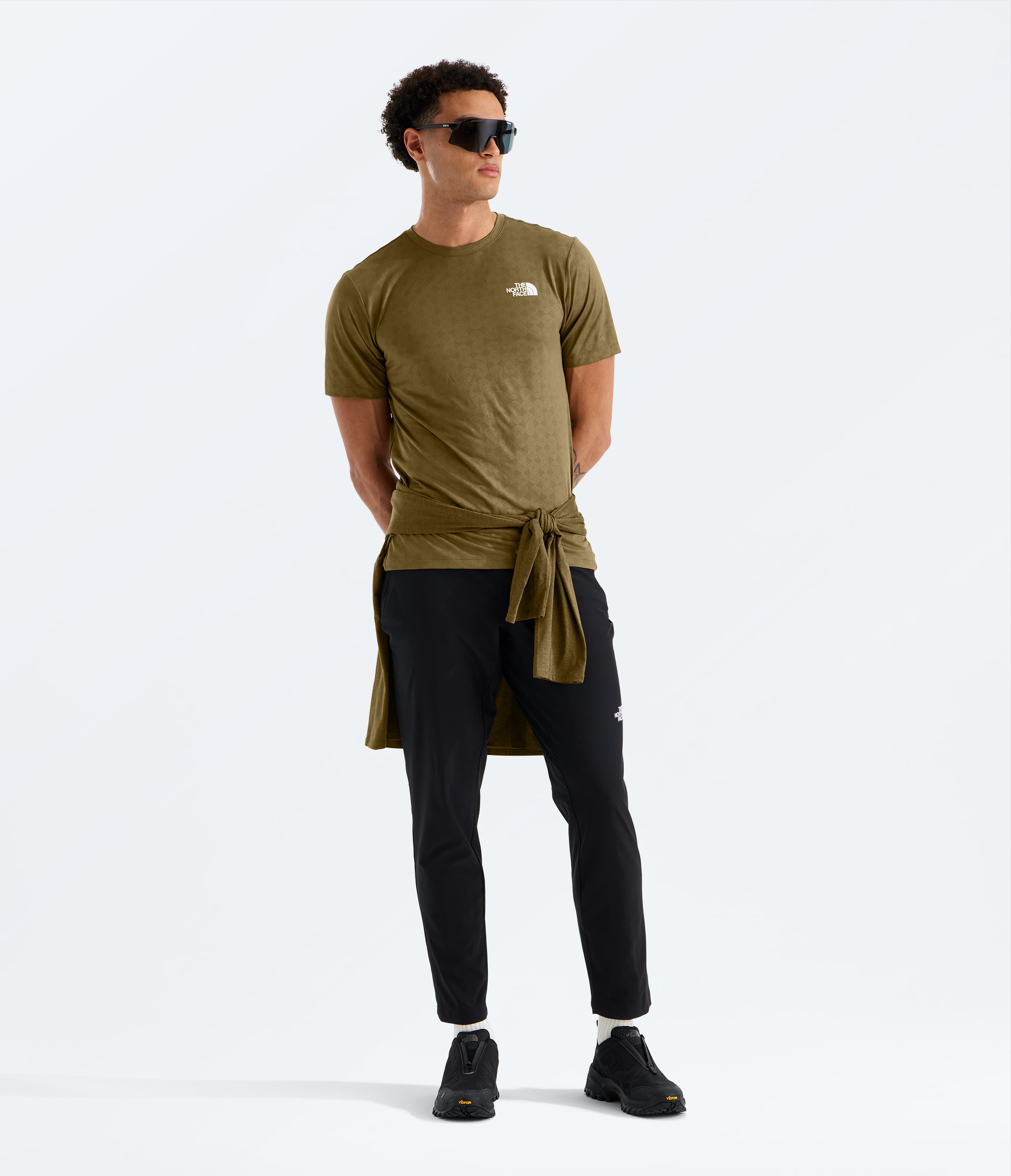 Mens 247 Pentadome Embossed Reg ShortSleeve Tee TNF HERO2