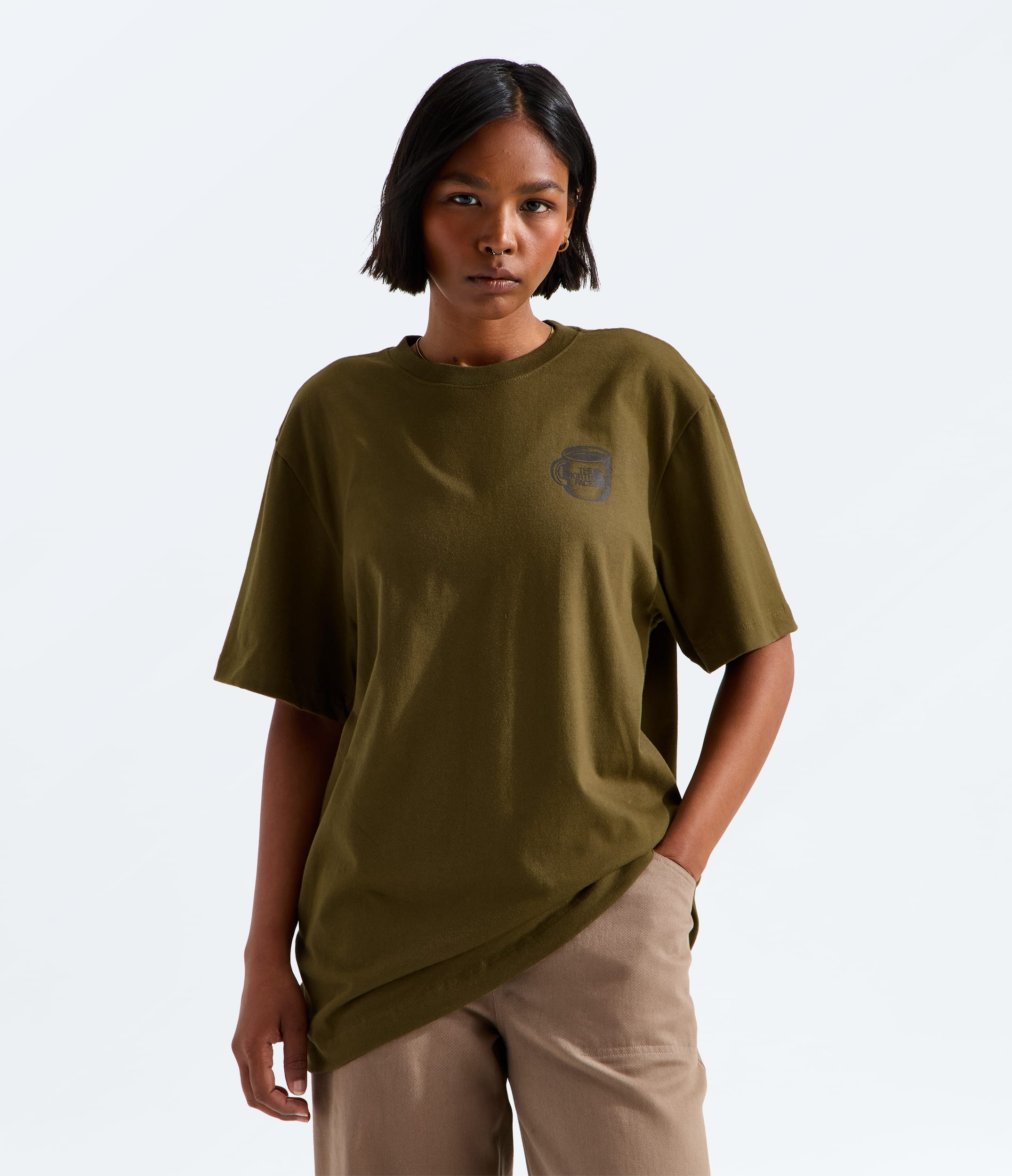 Unisex Basecamp Barista Relaxed ShortSleeve TeeGraphic TNF HERO3