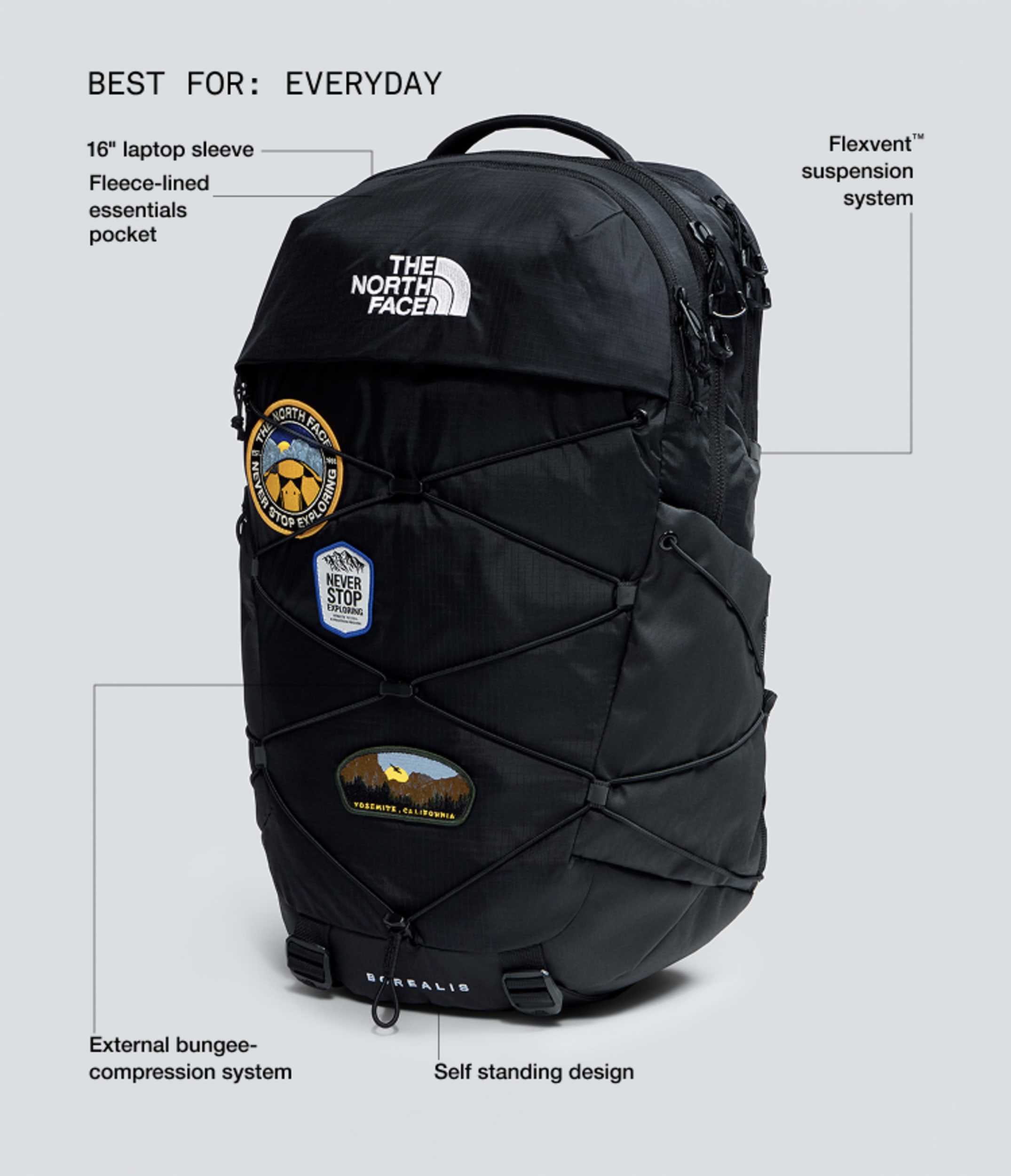 Borealis Patch Backpack  28L TNF HERO2