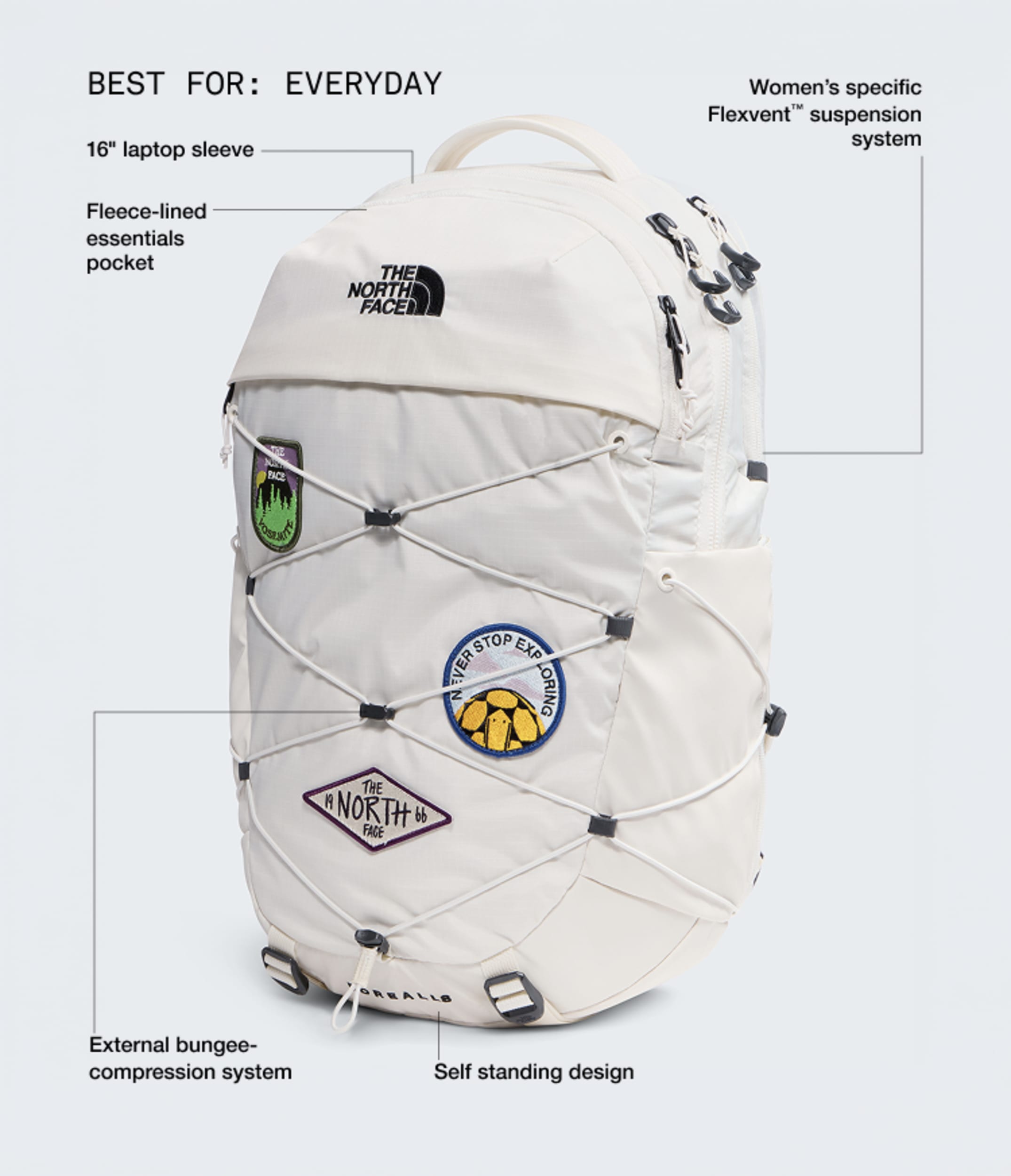 Womens Borealis Patch Backpack  27L TNF HERO2