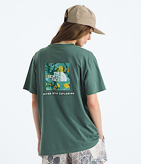 ★THE NORTH FACE☆FLORAL S/S R/TEE NT7UR08 The North Face Evolution Floral Box Crew Neck Long Sleeve
