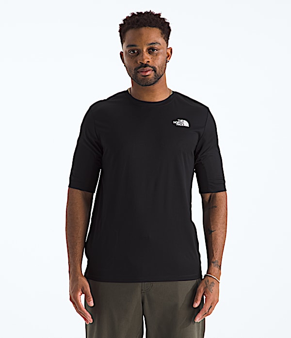 【THE NORTH FACE】 M'S SUMMIT BASE L/SR/TEE BLACK The North Face Summit High Trail S/S - Running shirt Men's