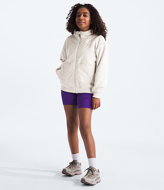 Girls Osito FullZip Hoodie TNF White Dune HERO2