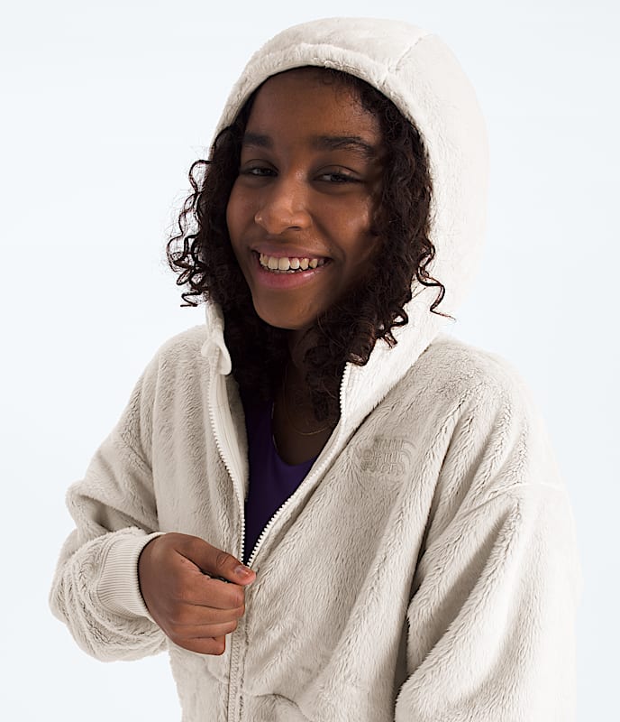 Girls Osito FullZip Hoodie TNF White Dune MODELHOOD2