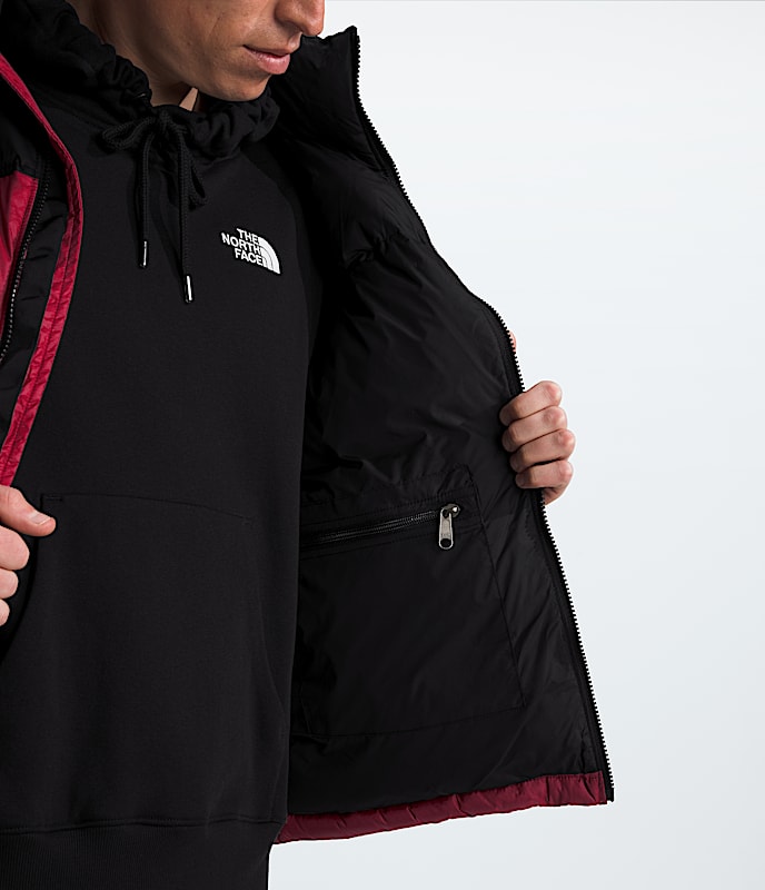 Mens 1996 Retro Nuptse Jacket TNF BeetrootTNF Black MODELINT