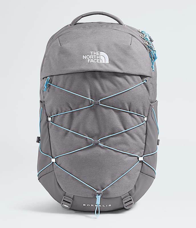 Womens Borealis Backpack TNF Zinc Grey Dark HeatherPowder Blue HERO