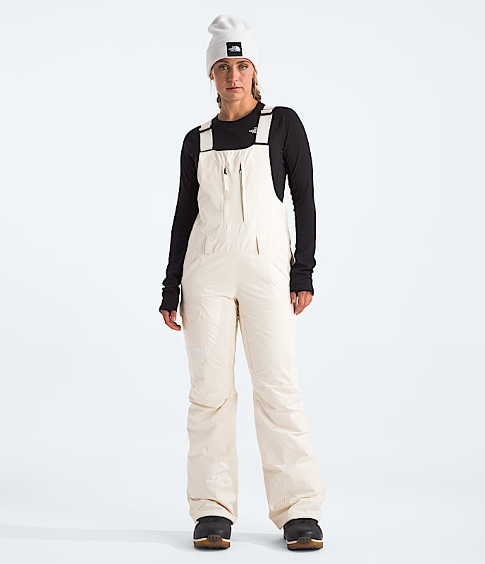 Womens Freedom Insulated Bibs TNF White Dune HERO