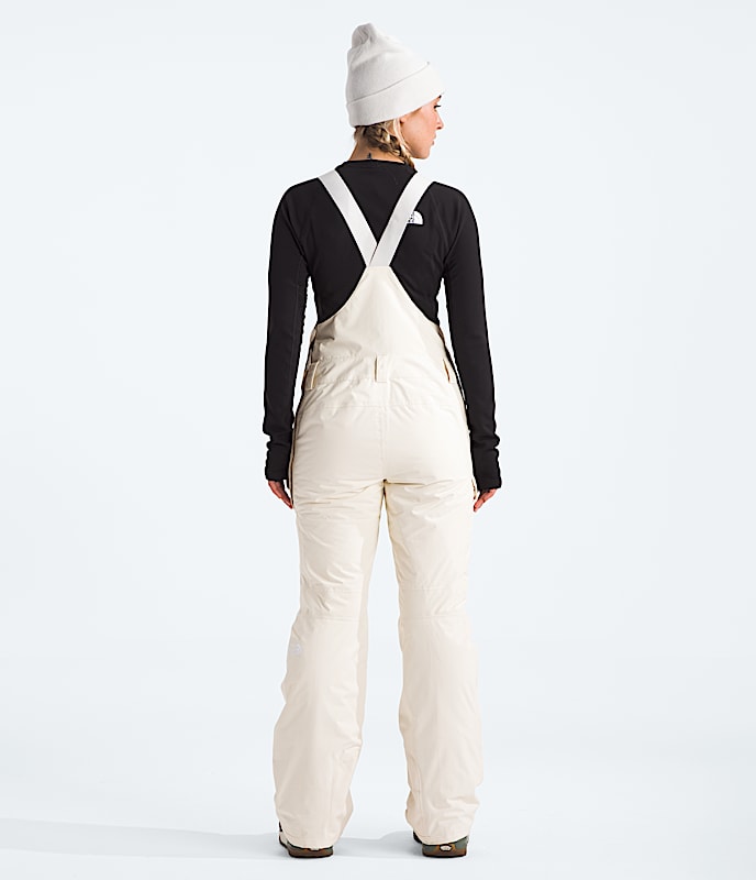 Womens Freedom Insulated Bibs TNF White Dune BACK