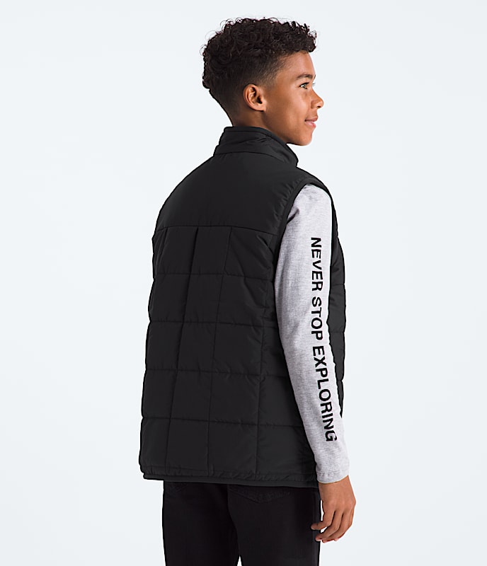 Boys Reversible Shasta Vest TNF BACK