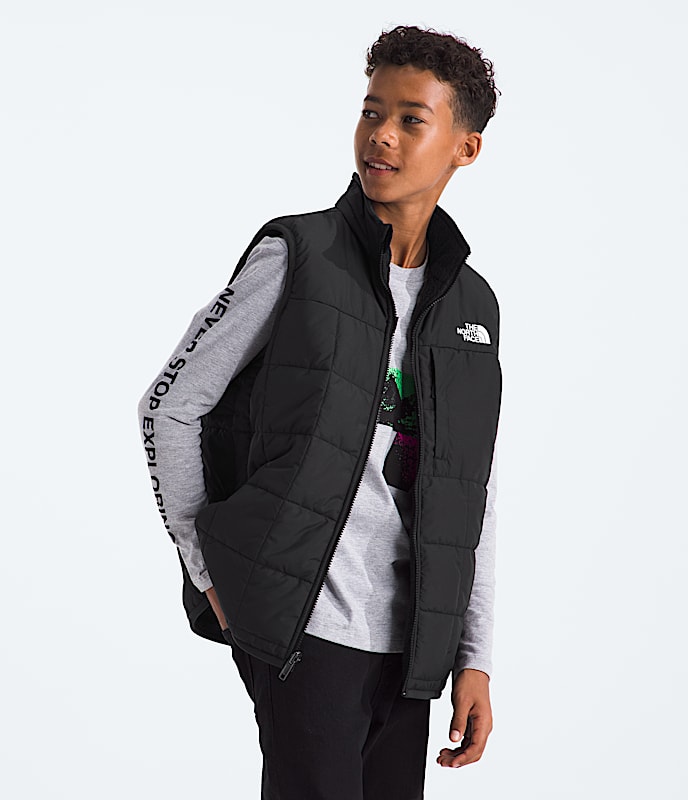 Boys Reversible Shasta Vest TNF MODEL34