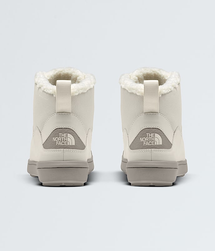 Womens Sierra Mid Lace Waterproof Boots TNF White DuneSilver Grey BACK