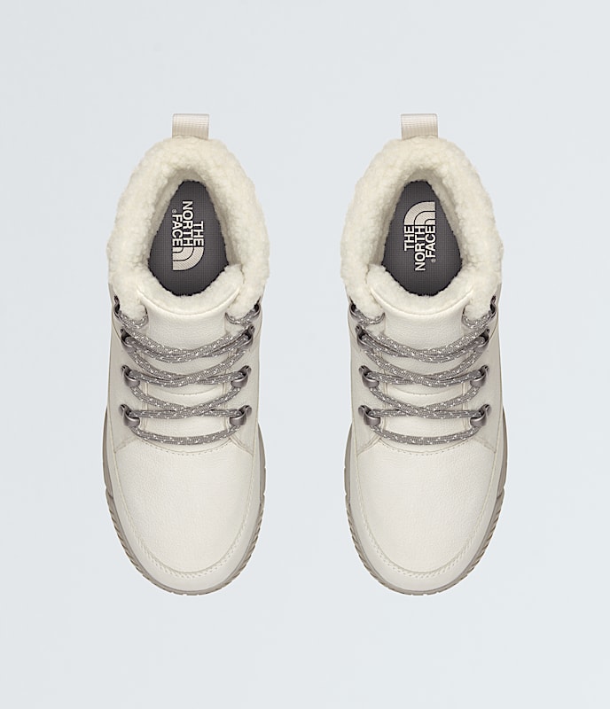 Womens Sierra Mid Lace Waterproof Boots TNF White DuneSilver Grey DETAILINSTEP