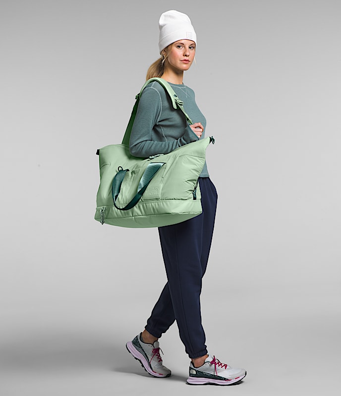Womens Never Stop Weekender Duffel TNF MODELBACK