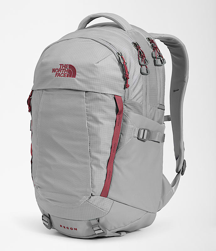 Womens Recon Backpack TNF Meld GrayWild Ginger FRONT34