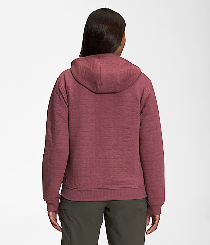 Womens Longs Peak Quilted FullZip Hoodie TNF BACK