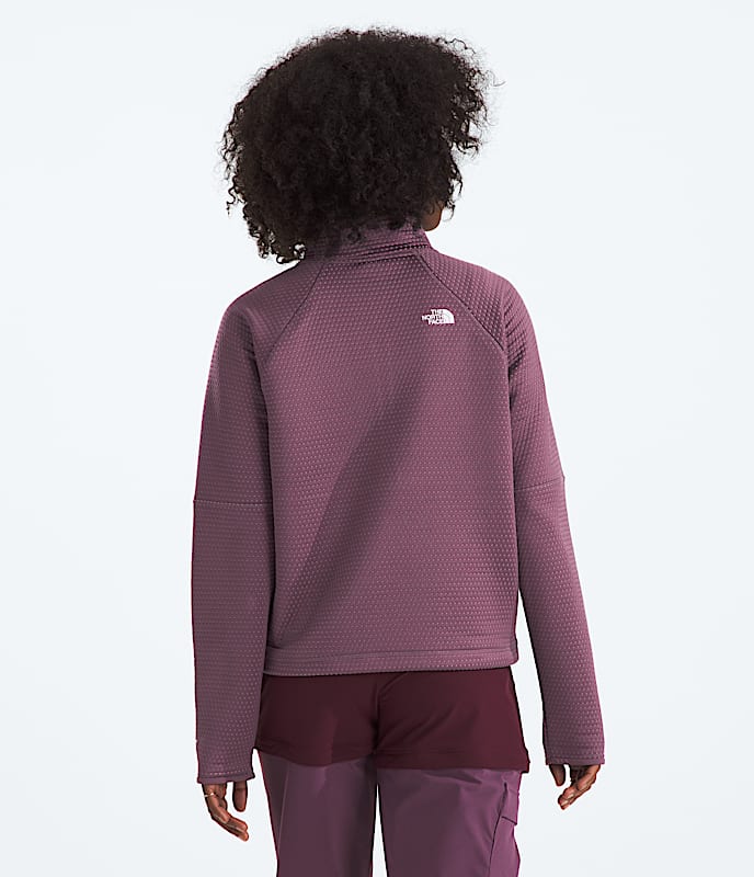 Womens DOTKNIT Thermal Zip TNF BACK
