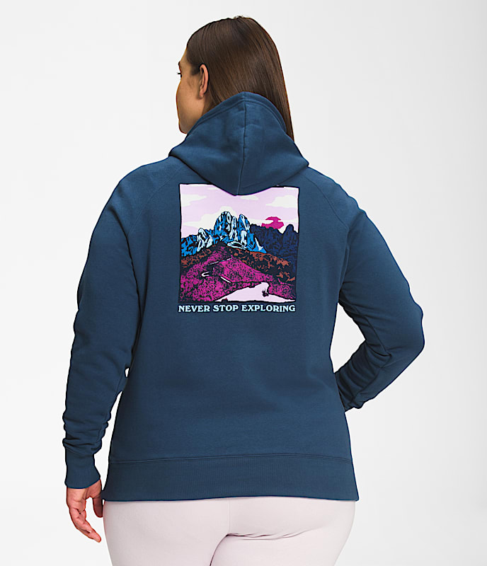 Womens Plus Graphic Injection Hoodie TNF Main