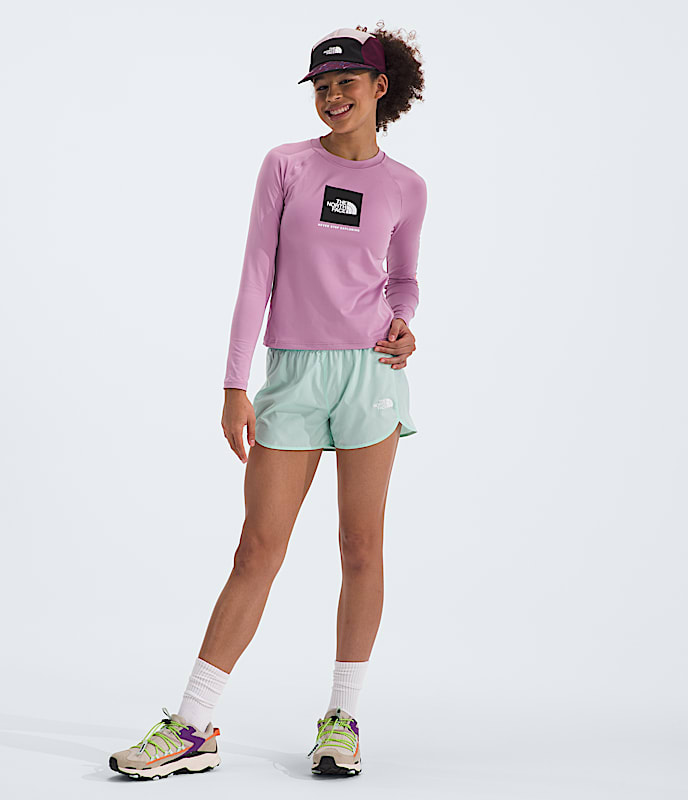 Tshirt paresoleil amphibie  manches longues pour fille TNF HERO2