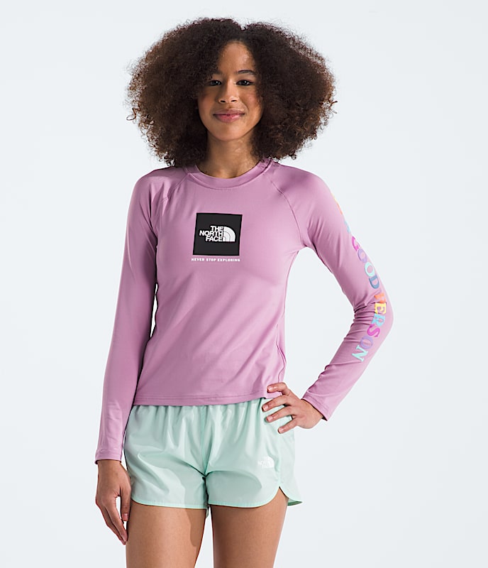 Tshirt paresoleil amphibie  manches longues pour fille TNF HERO