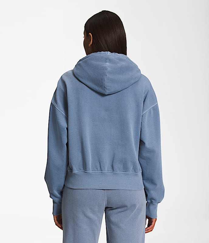 Womens Garment Dye Hoodie TNF BACK