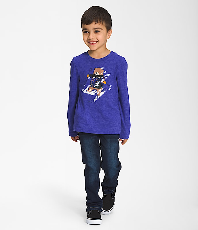 Kids’ Long-Sleeve Tri-Blend Graphic Tee - 1