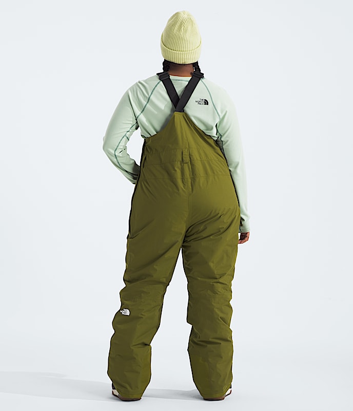 Womens Plus Freedom Insulated Bibs TNF BACK