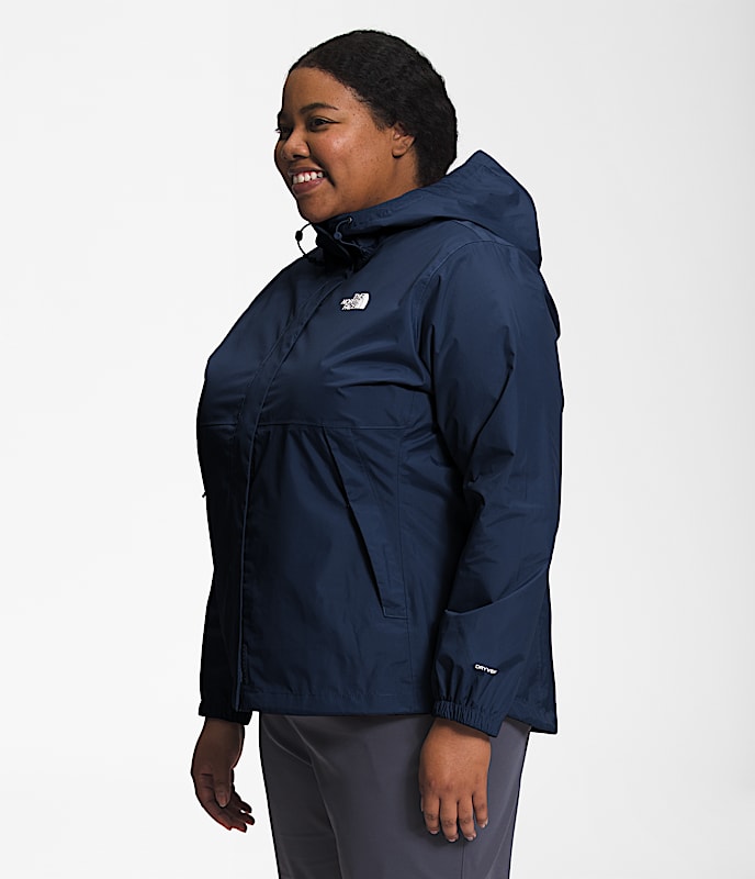 Womens Plus Antora Rain Jacket TNF MODEL34