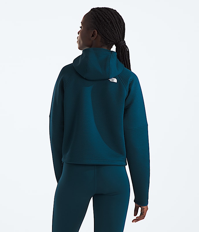 Womens DOTKNIT Thermal FullZip Hoodie TNF BACK
