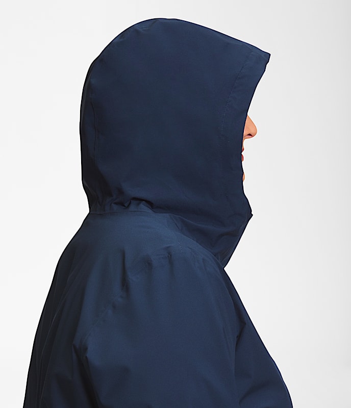 Womens Plus City Breeze Rain Parka II TNF MODELHOOD2