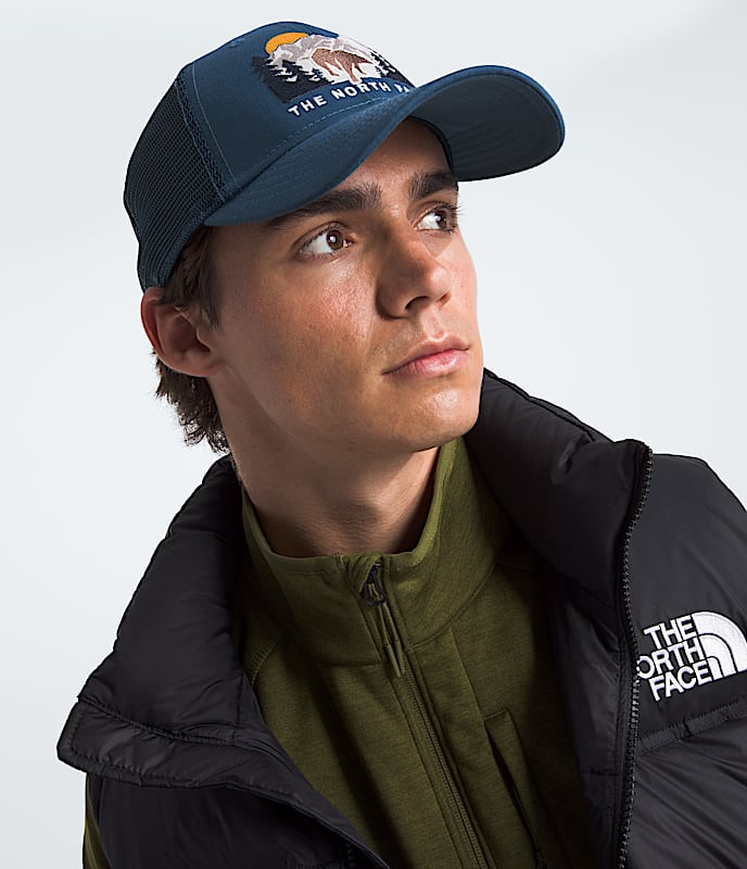 Embroidered Mudder Trucker Hat TNF MODELBACK