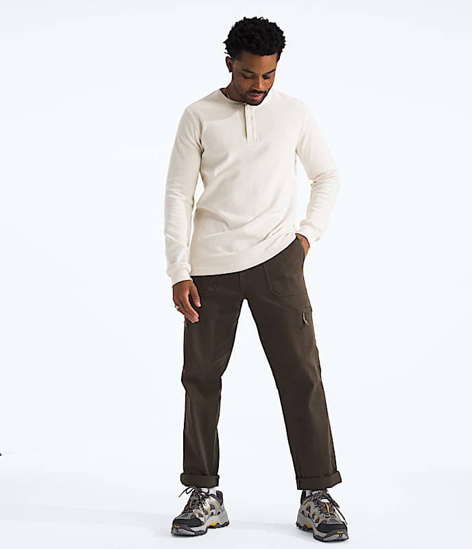 Mens Waffle LongSleeve Henley TNF HERO2