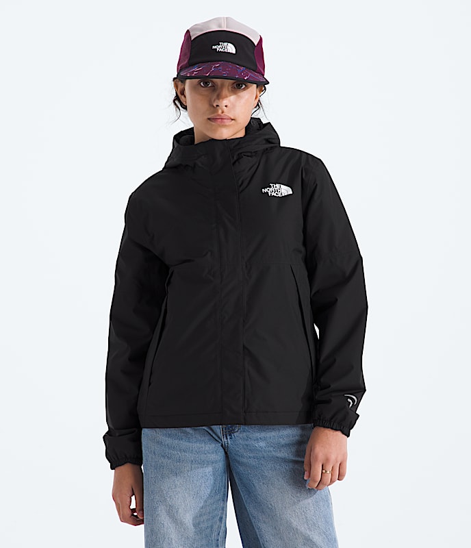 Girls Warm Antora Rain Jacket TNF TNF BlackTNF Black HERO