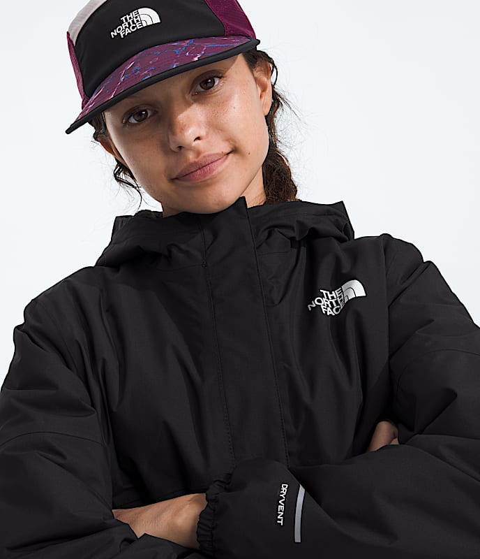 Girls Warm Antora Rain Jacket TNF TNF BlackTNF Black HERO3